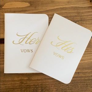 Brand new never used vow books